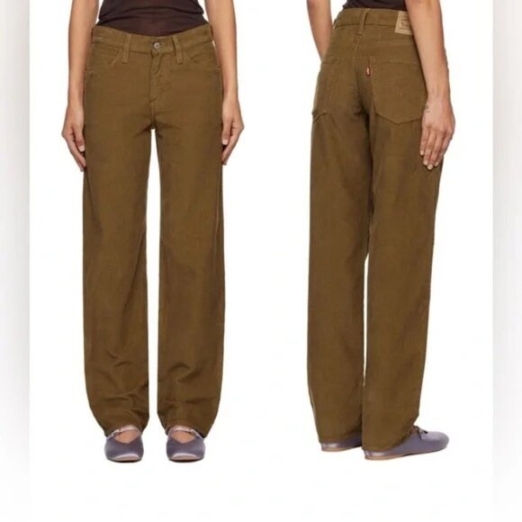 Levi's '94 Baggy Straight Mid Rise Corduroy Pants Size 31x31 Excellent Condition - Picture 1 of 8